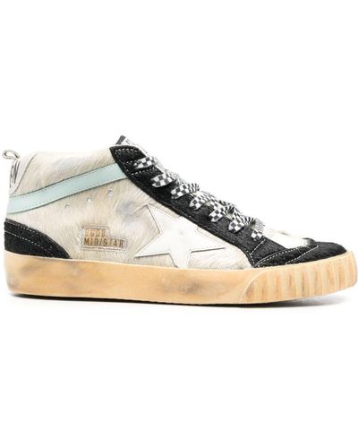 Golden Goose Mid Star Lace-up Sneakers - Natural