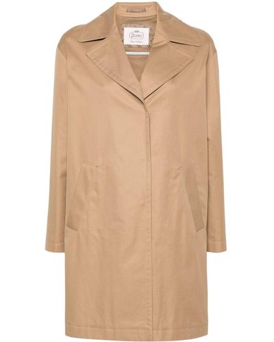 Herno Single-breasted Trench Coat - Natural