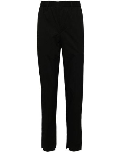Corneliani Elasticated-waistband Straight-leg Trousers - Black