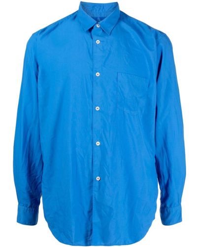 Comme des Garçons Overhemd Met Opgestikte Zak - Blauw