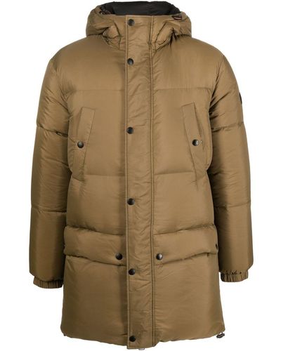 Yves Salomon Hooded Feather-down Padded Coat - Green