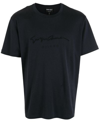 Giorgio Armani ラウンドネック Tシャツ - ブラック