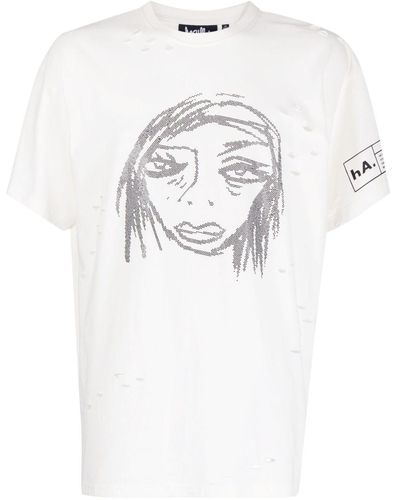 Haculla Caught My Eye Studded T-shirt - White
