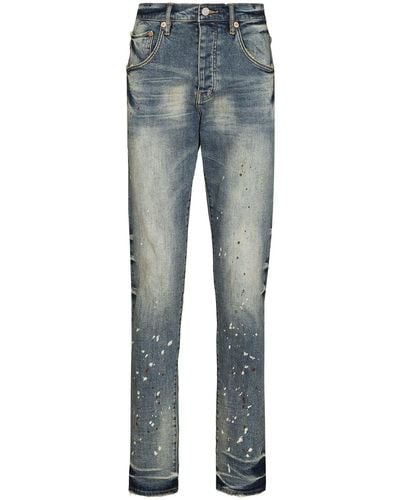 Purple Brand Vintage Spotted Tapered-Jeans - Blau