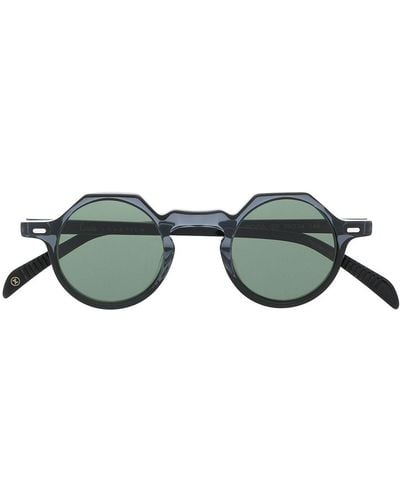 Lesca Yoga Round Frame Sunglasses - Black