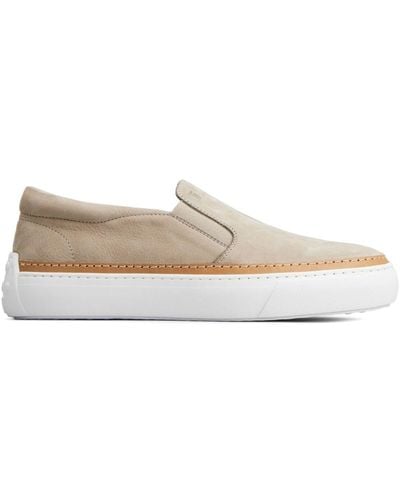 Tod's Suede Slip-on Sneakers - Natural