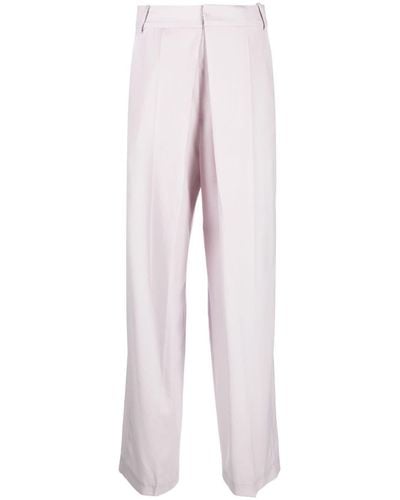 Low Classic Pantalon de tailleur à détails plissés - Violet