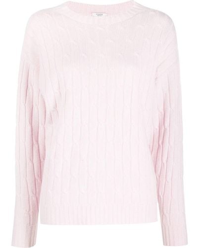 Peserico Ribbed Wool-blend Sweater - Pink