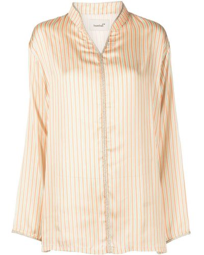 Bambah Striped Long-sleeve Shirt - Natural