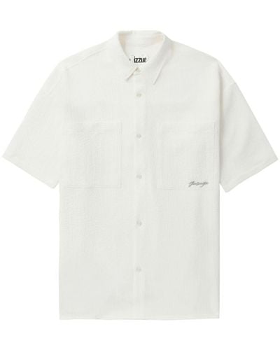 Izzue Logo-print Crepe Shirt - White