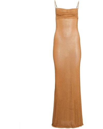 retroféte Shilo Embellished Stretch-silk Dress - Multicolour
