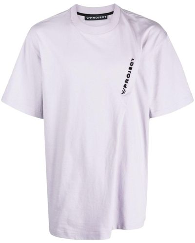Y. Project T-shirt Pinched con ricamo logo - Viola