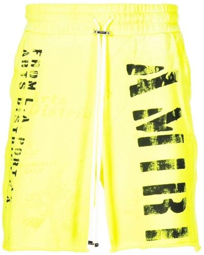 Amiri Logo-print Track Shorts - Yellow