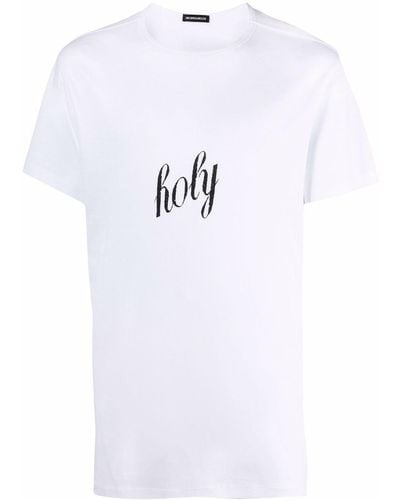 Ann Demeulemeester T-shirt con stampa - Bianco