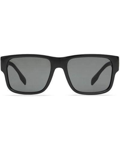 Burberry Sonnenbrille mit Logo - Grau