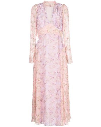 LoveShackFancy Starling Floral-print Maxi Dress - ピンク