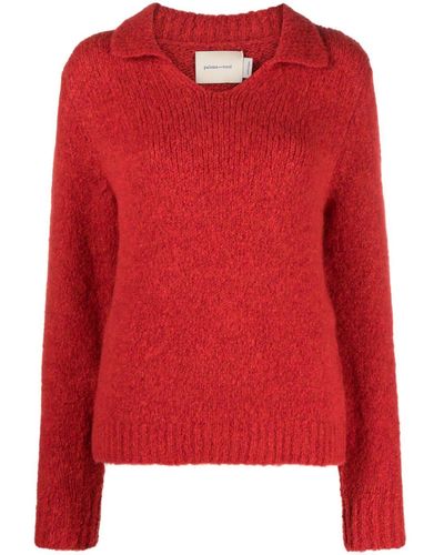 Paloma Wool Champions Intarsia-knit Sweater - Red