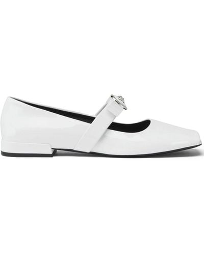 Versace Ballerine Gianni Ribbon - Bianco