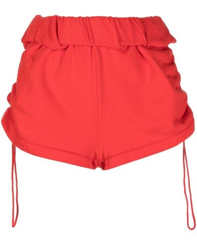 Dion Lee Short de sport à taille enroulée - Rouge