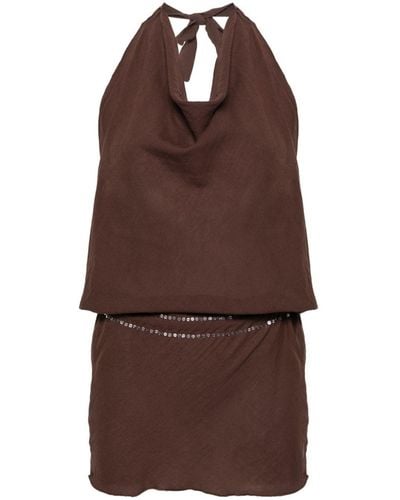 GIMAGUAS Costa Sequin-embellished Dress - Brown