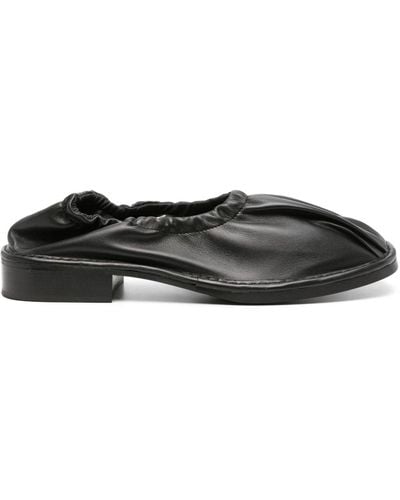 Séfr Lune Leather Slippers - Black