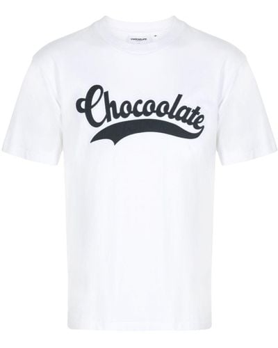 Chocoolate Camiseta con parche del logo - Blanco