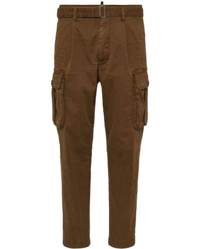 DSquared² Belted Tapered Cargo Pants - Brown