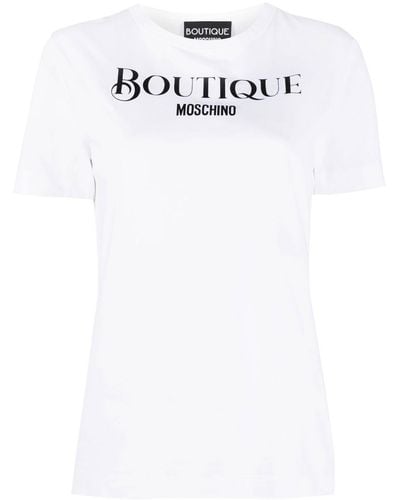 Boutique Moschino Camiseta con logo estampado - Blanco