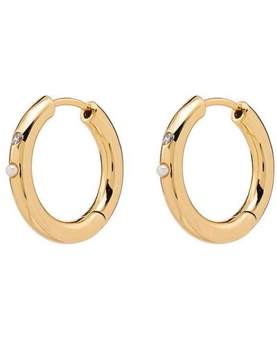 Anni Lu 18k 'Bling' vergoldete Ohrringe mit Perlen - Mettallic