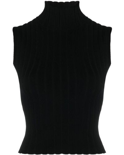 Filippa K Ribbed Sleeveless Knitted Top - Black