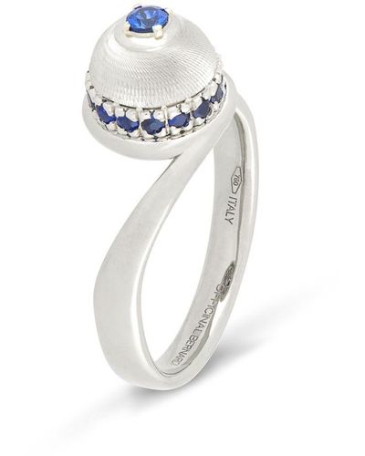 Officina Bernardi 18kt White Gold Empire Sapphire Ring