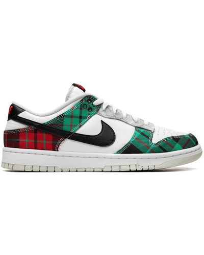 Nike Dunk Low "tartan Plaid" Sneakers - Green