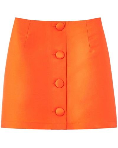 D'Estree Lucio Button-up Skirt - Orange
