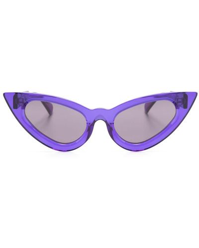 Kuboraum Transparent Cat Eye-frame Sunglasses - Purple