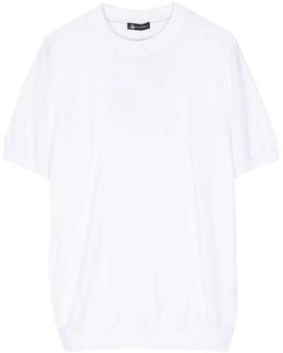 Colombo Knitted Cotton T-shirt - White
