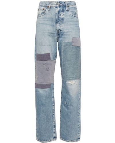 Polo Ralph Lauren Jeans dritti con design patchwork - Blu