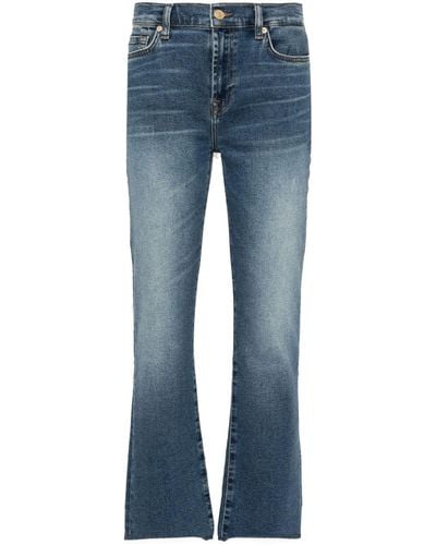 7 For All Mankind Daisy Mid-rise Cropped Jeans - Blue