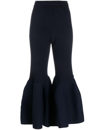 CFCL Knitted-construction Flared Trousers - Blue