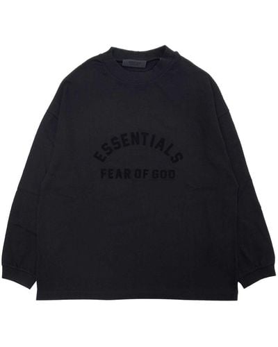 Fear Of God Logo-print Cotton T-shirt - Blue