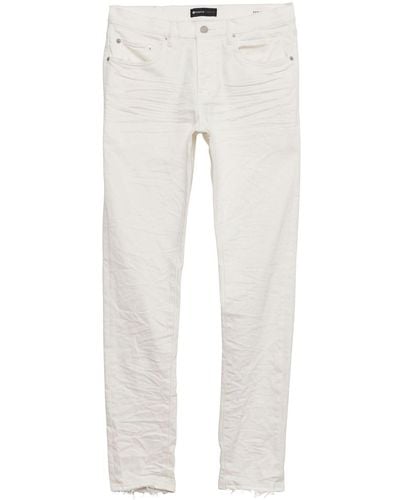 Purple Brand Jeans slim con applicazione - Bianco