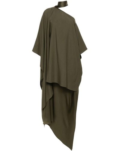 ‎Taller Marmo Scarf-detail Asymmetric Dress - Green