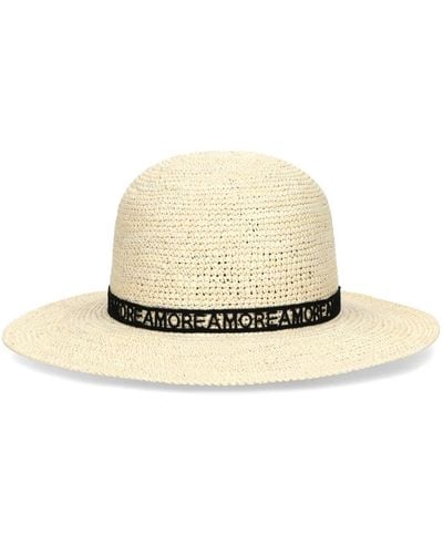 Borsalino Violet Panama Hat - Natural