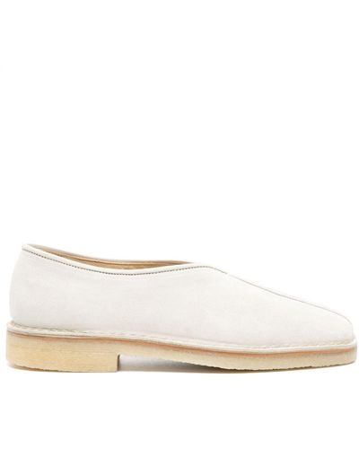 Lemaire Panelled Suede Loafers - White