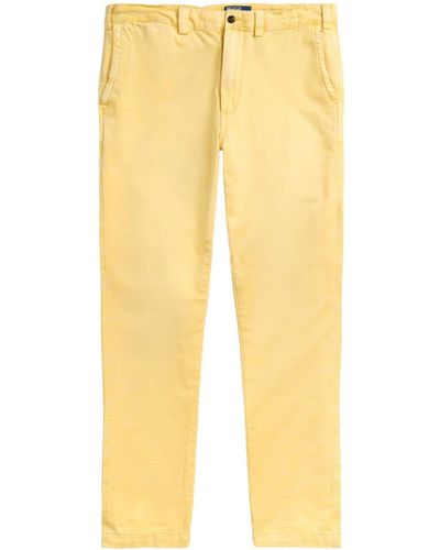 Polo Ralph Lauren Cotton Slim-cut Trousers - Yellow