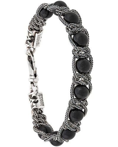 Emanuele Bicocchi Beaded Chain Bracelet - Black