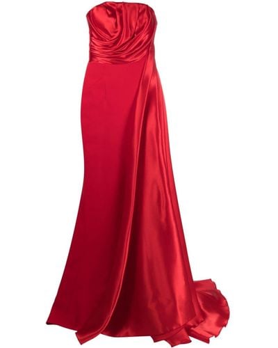 Gaby Charbachy Abendkleid aus Seide - Rot