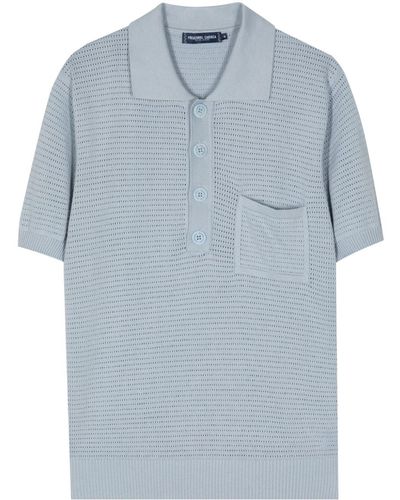 Frescobol Carioca Clemente Gehaakt Poloshirt - Blauw