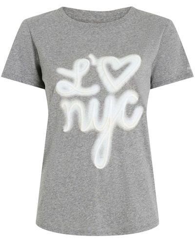 Cinq À Sept Slogan-print Cotton T-shirt - Grey