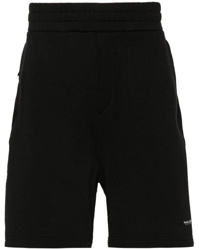 Moncler Katoenen Shorts Met Logopatch - Zwart