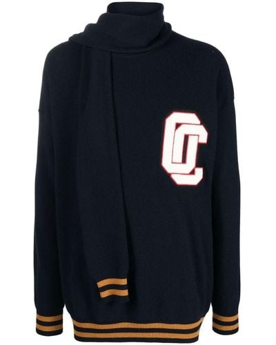 Opening Ceremony Logo-patch Knitted Varsity Jumper - Blue